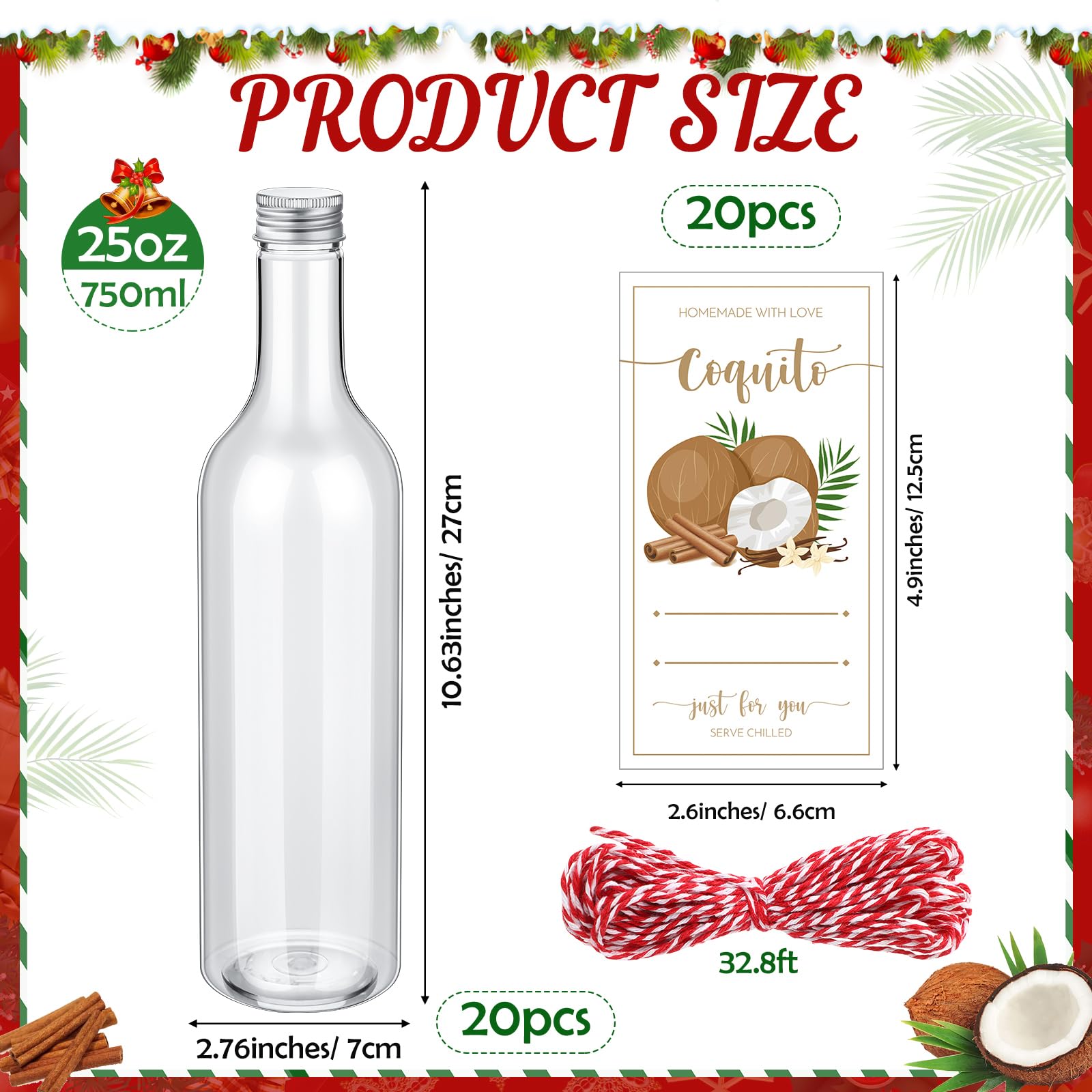 Tapas plásticas herméticas Havawish para sellar coquito y conservar bebidas.