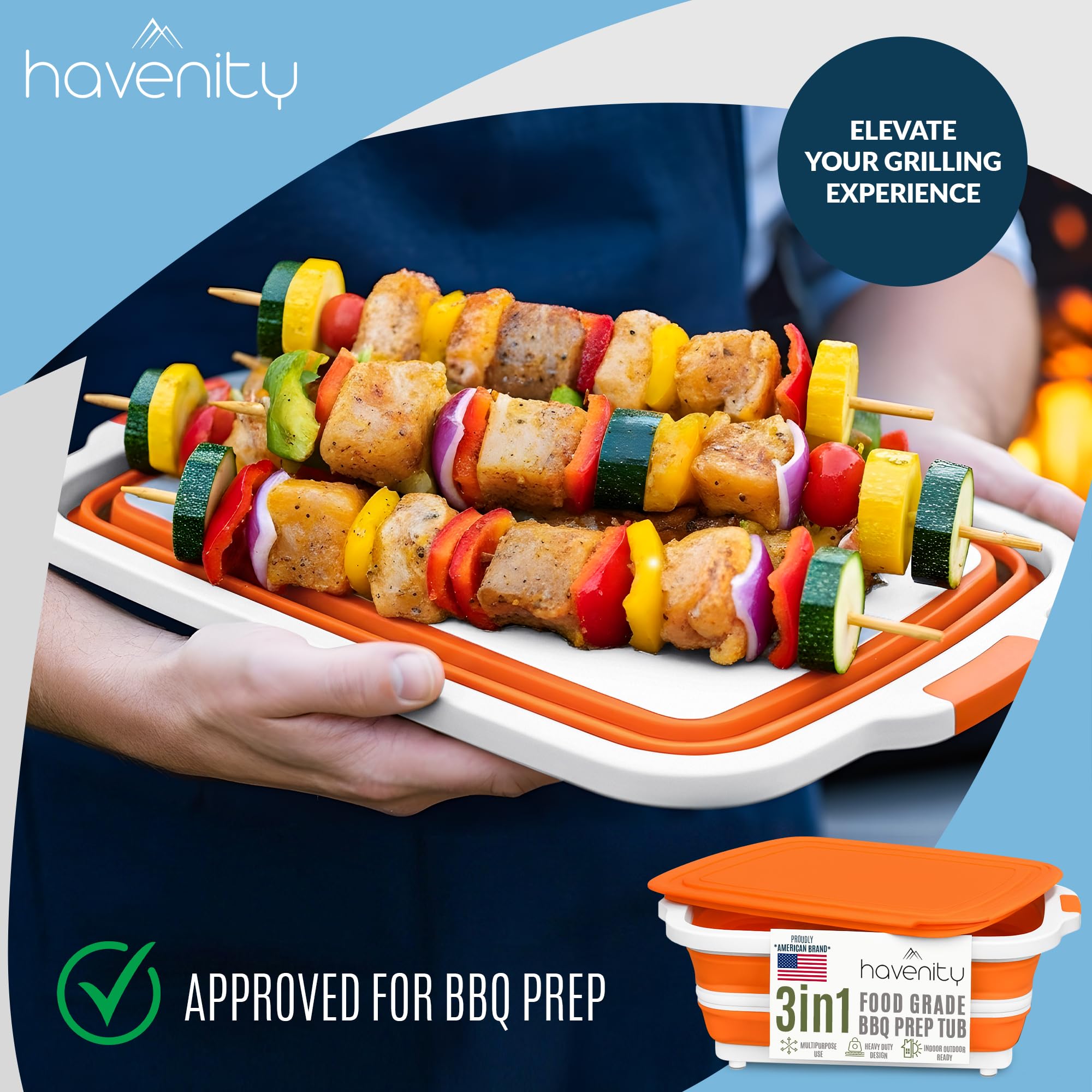 Cubeta de lavado plegable Havenity, 8L, perfecta para lavar alimentos