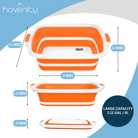 Tabla de cortar con tapa Havenity, multifuncional para cortar y marinar