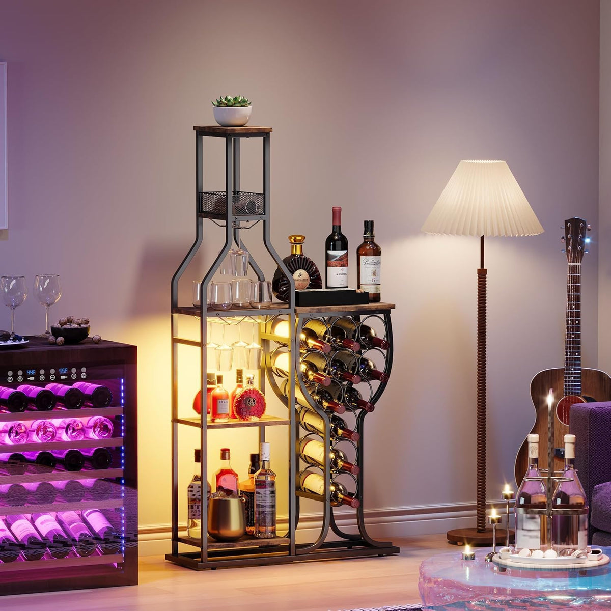 HavenlyYouth armario vinos 5 niveles para organización elegante
