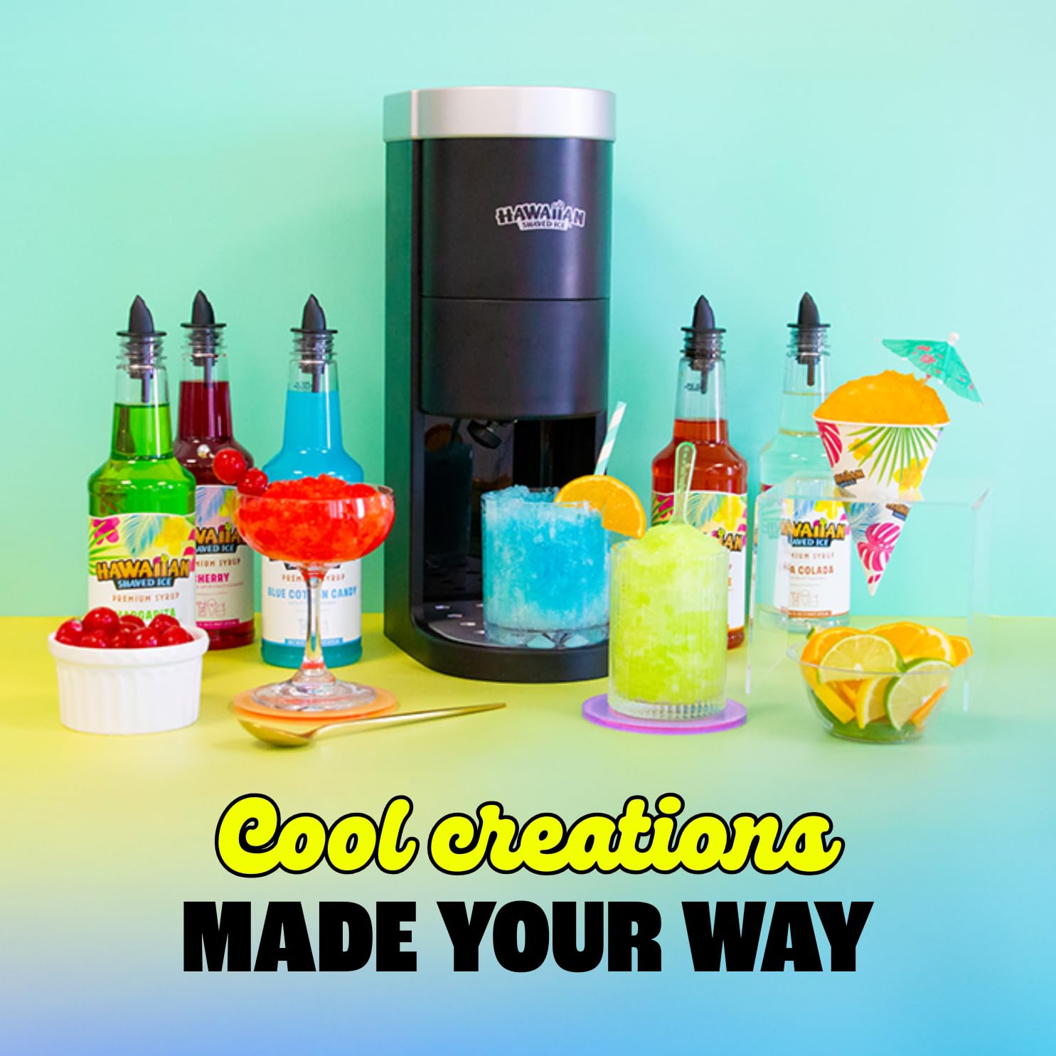 Hawaiian Shaved Ice HomePro: jarabes incluidos en sabores populares