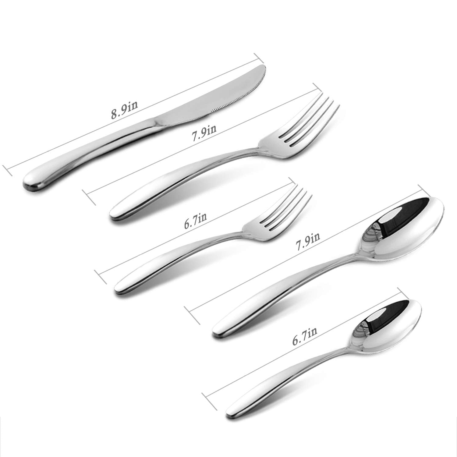 HaWare cubiertos para 4, diseño moderno que combina con vajilla actual.