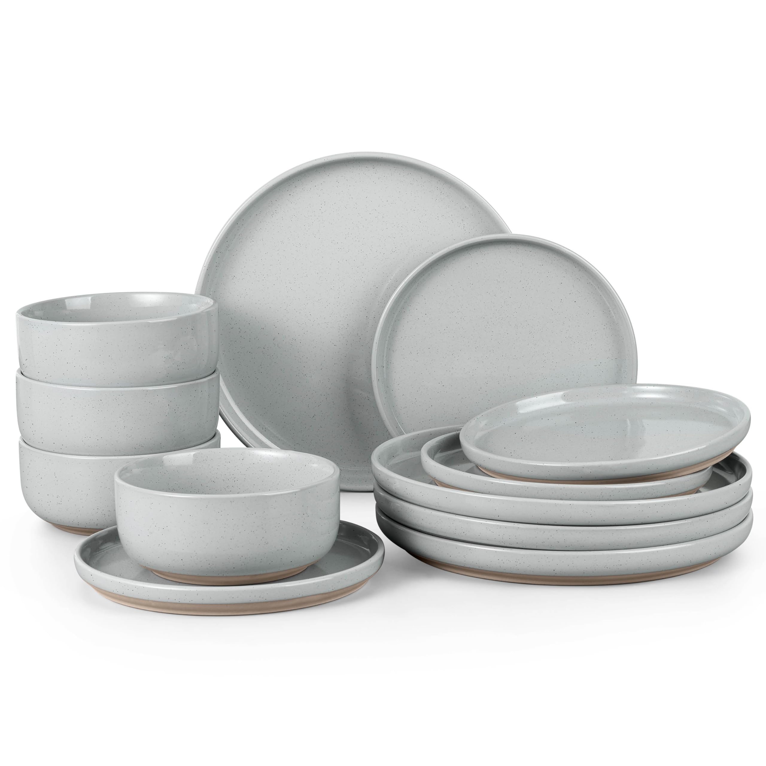 HaWare platos de cena gris místico aptos para lavavajillas y uso diario