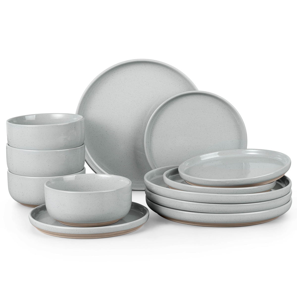 HaWare platos de cena gris místico aptos para lavavajillas y uso diario