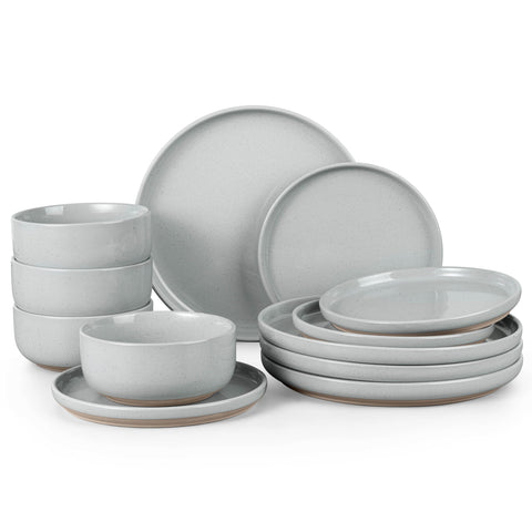 HaWare platos de cena gris místico aptos para lavavajillas y uso diario