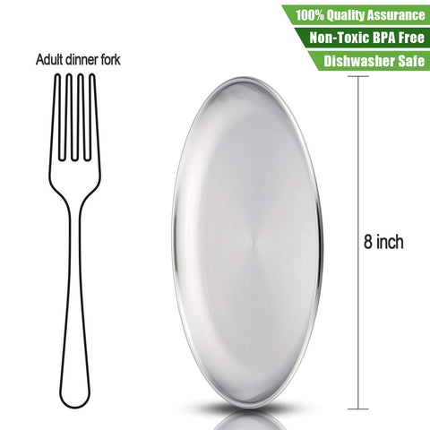 HaWare plato de acero inoxidable con acabado mate antihuellas, ideal para uso diario.