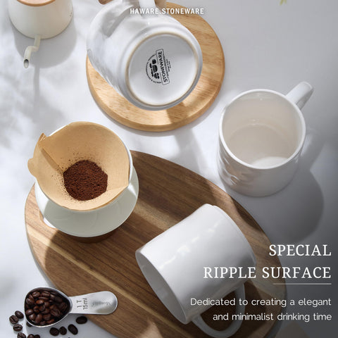 Tazas Haware con mango ergonómico, cómoda sujeción para café o té