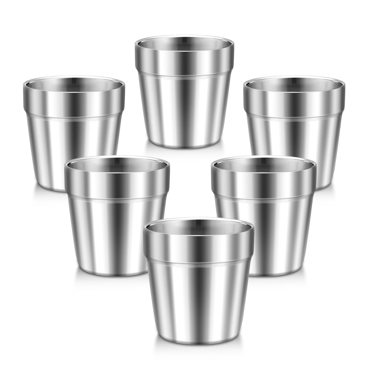 HaWare vaso de acero inoxidable para niños, 6 oz, duradero para uso diario.