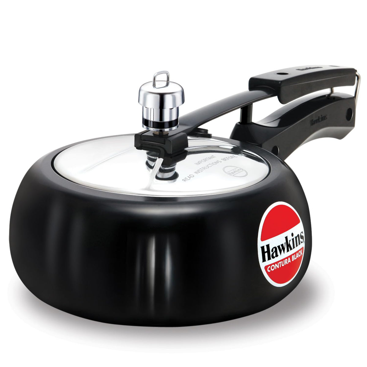 Hawkins Contura 2L frontal negro para cocción eficiente