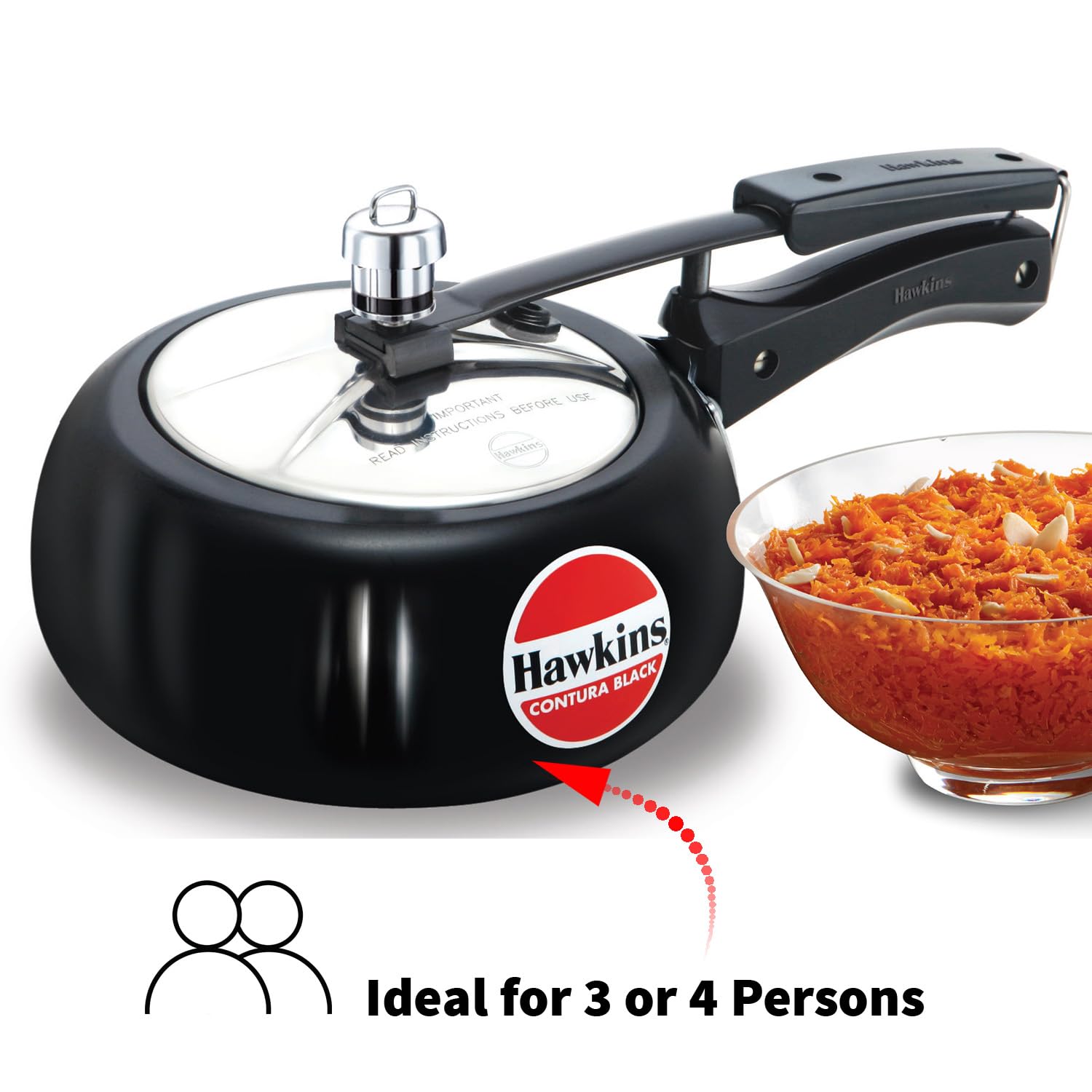 Hawkins Contura 2L tapa interior negra con seguridad