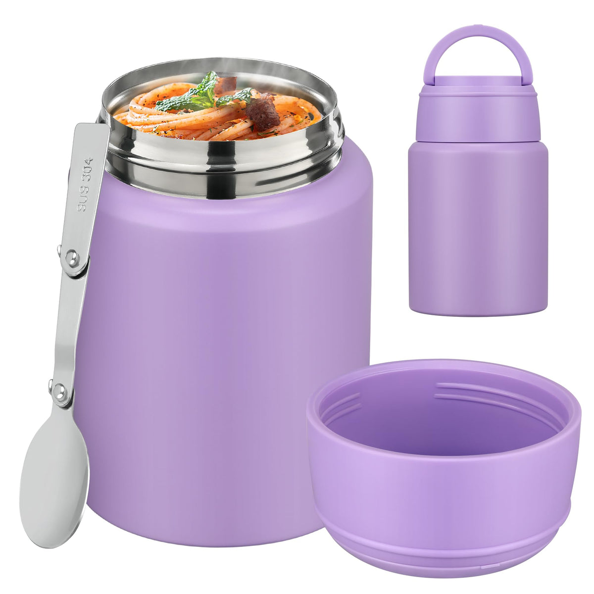HAWEEK sopa termica para niños 16oz con boca ancha facilita servir y comer.