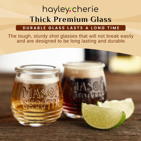 Hayley Cherie vaso Mason mini para barra casera con estilo.