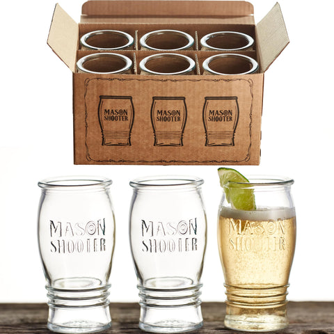 Vasos Hayley Cherie set de 6 para catas de cerveza con estilo Mason.