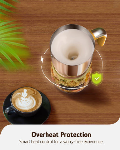 Uso versátil para latte, cappuccino y chocolate caliente en casa