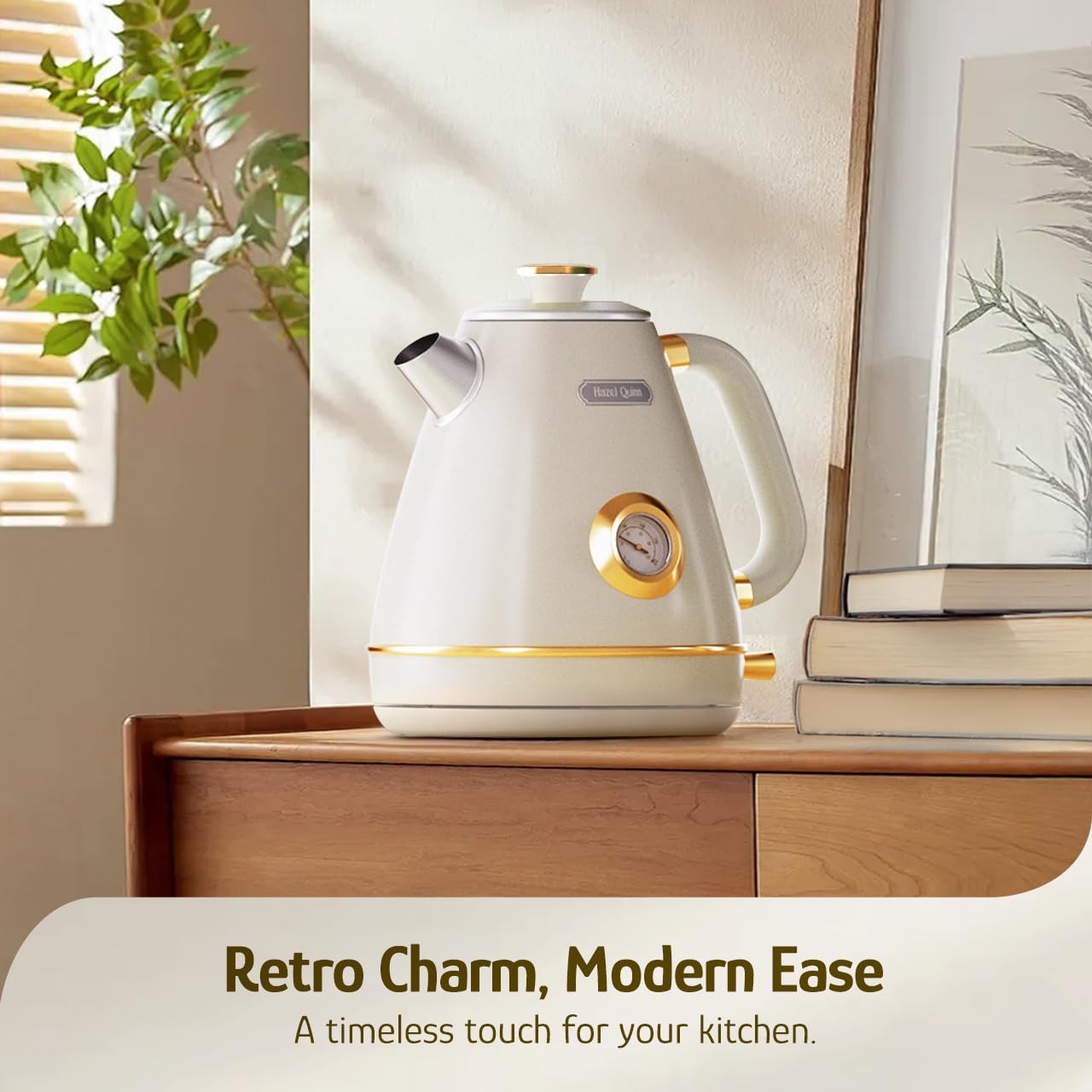 Termometro integrado en el hervidor Hazel Quinn para ajustar la temperatura de infusiones.
