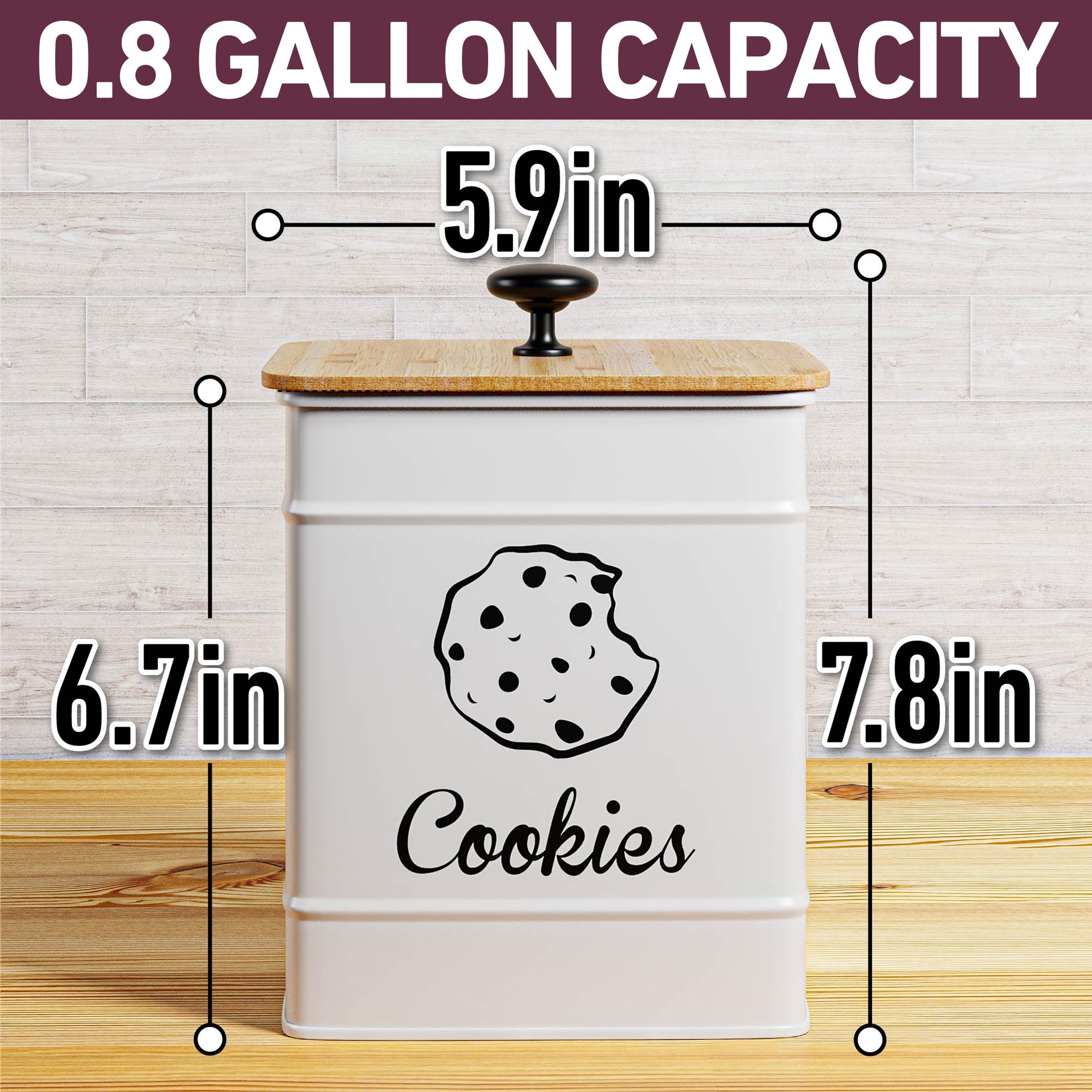 HB Design Co lata de galletas sobre encimera de cocina