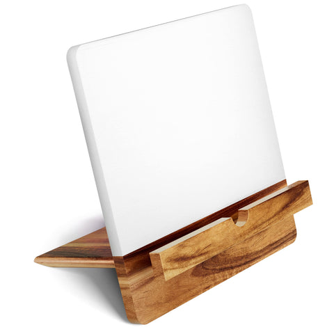 HB Design Co porta-libros de acacia 12x12 con ajuste