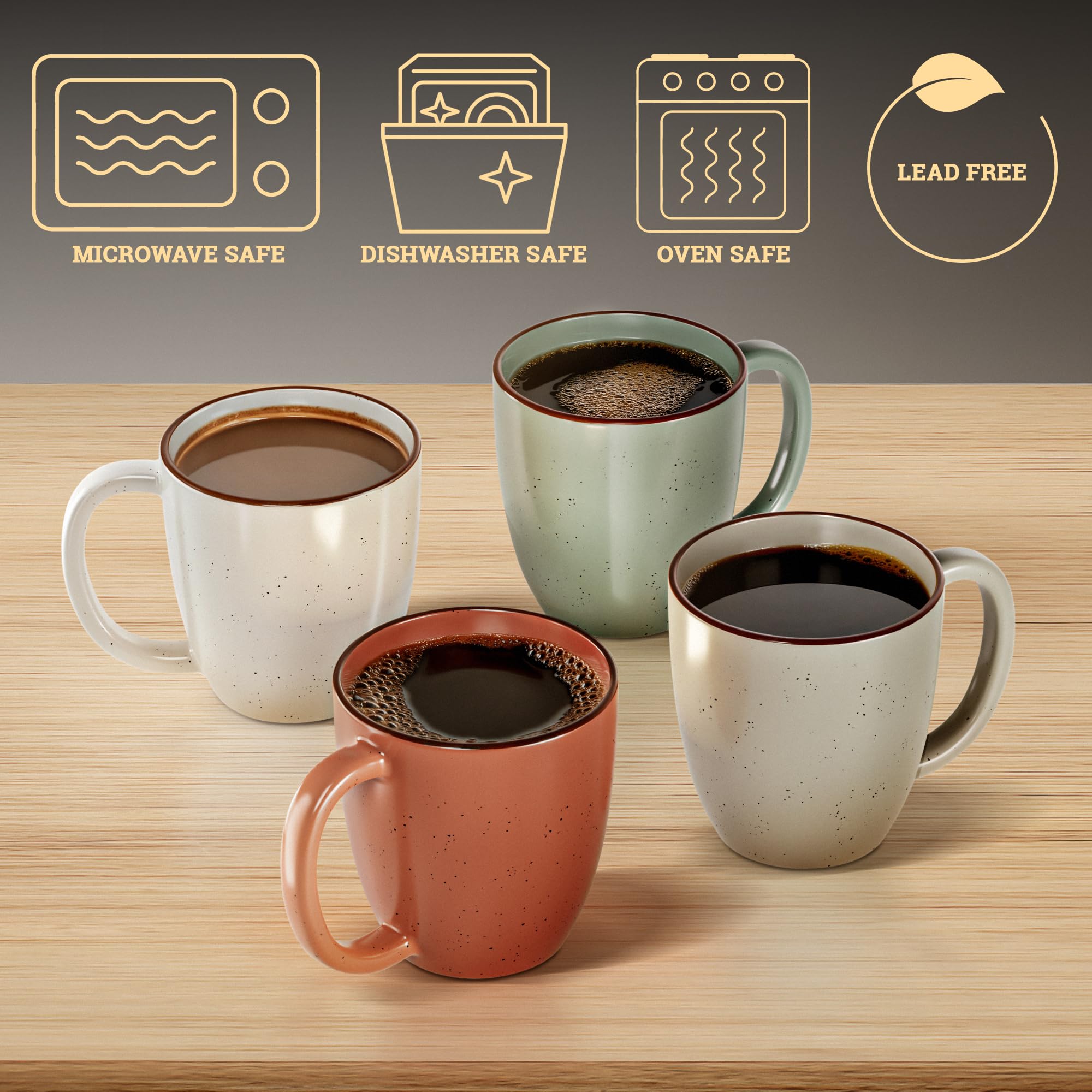 HB Design Co: taza cerámica de paredes gruesas para mayor durabilidad y calidez.