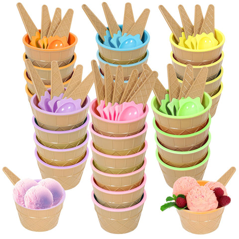 Hbaushun vasos helado plásticos 26 piezas, prácticos para porciones de postres.