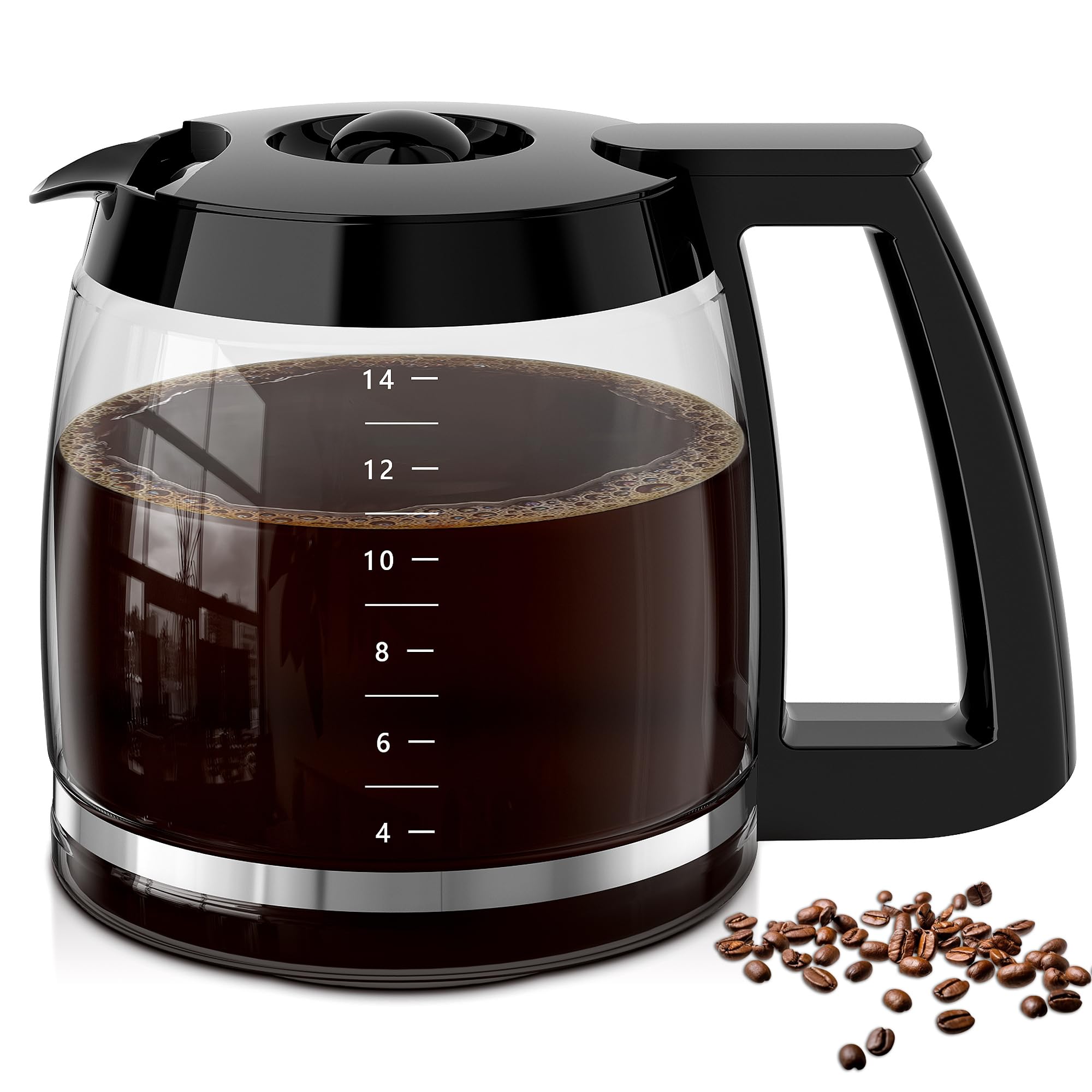 HBCyole jarra de vidrio 14 tazas con mango ergonómico, vertido cómodo