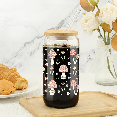 HBESTIE tumbler cristal 16oz estilo retro ideal para café frío.