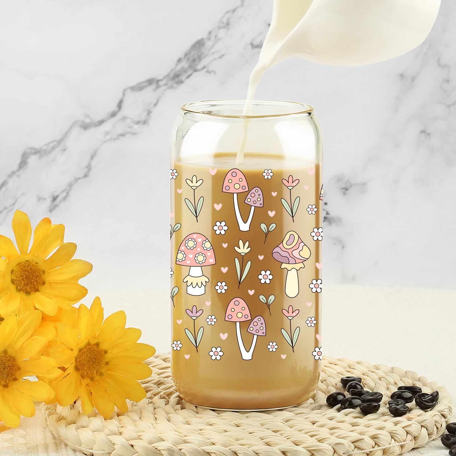 HBESTIE vaso cristal con pajilla reutilizable reduce residuos.