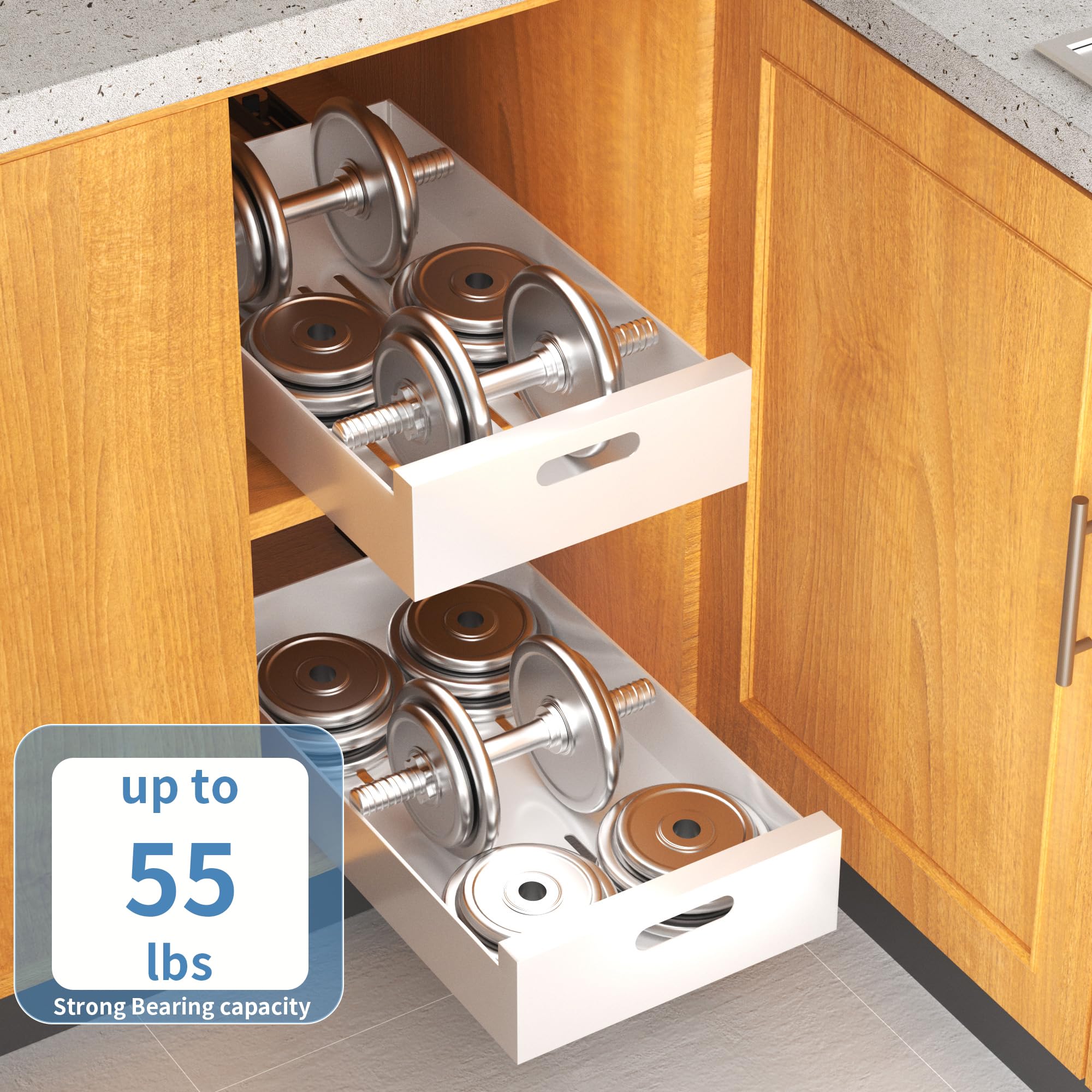 HBL' 2 Pack, uso práctico en despensa y cocina para ordenar.