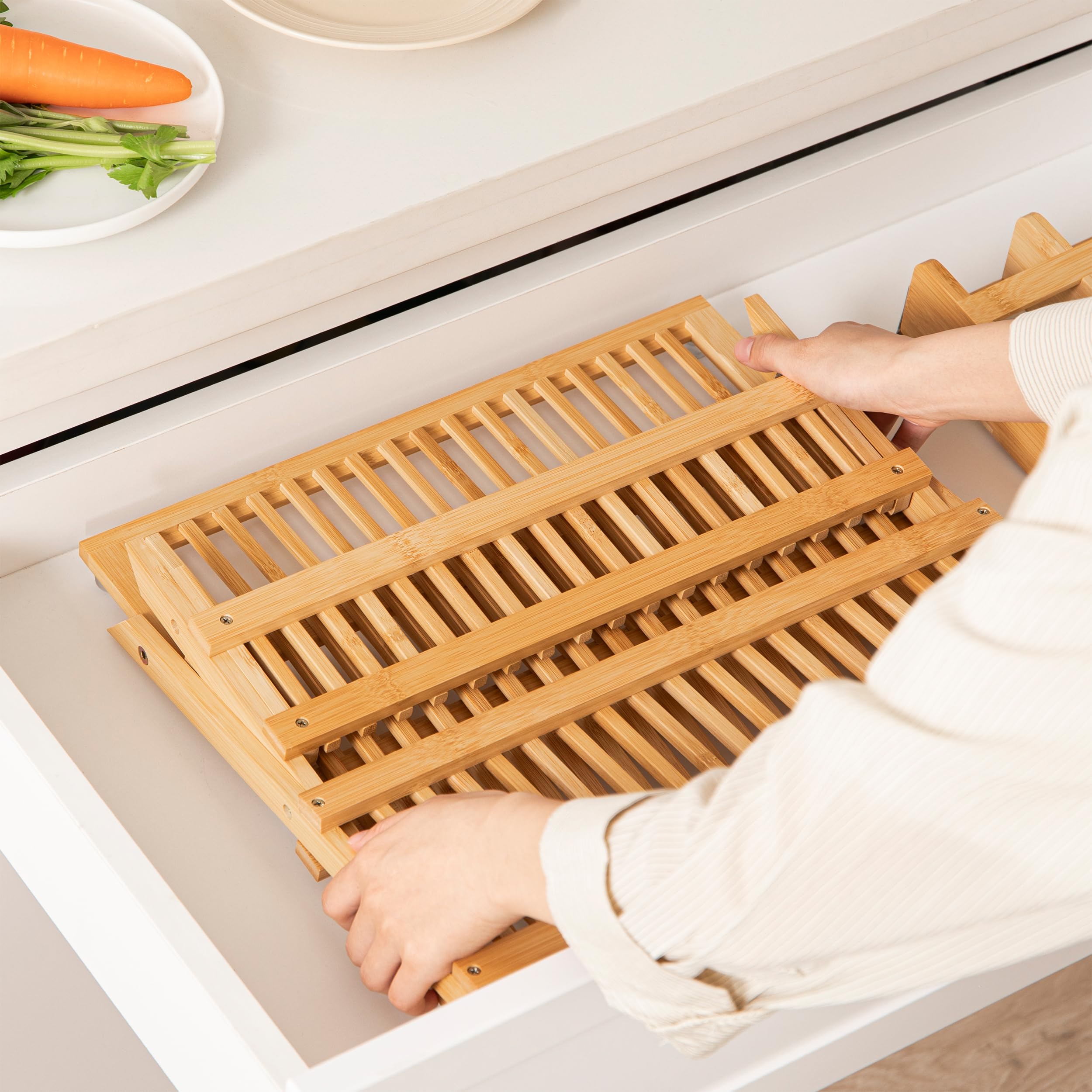 HBlife capacidad de 18 platos en la bandeja superior para organización