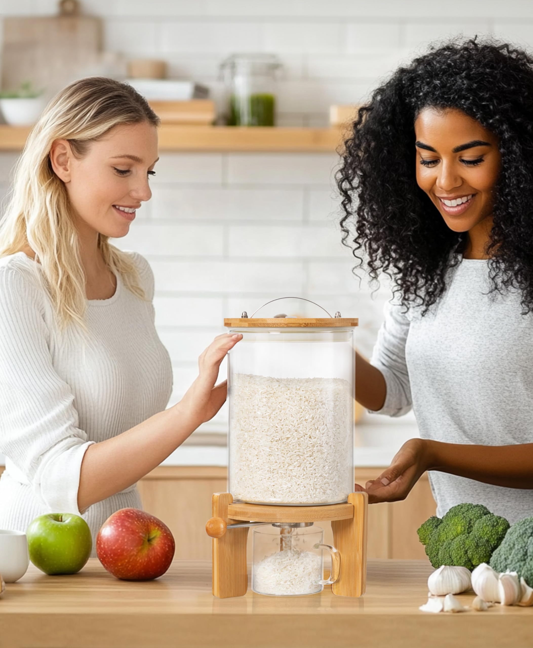 Base estable para dispensador de arroz HBlife, ideal para encimeras.