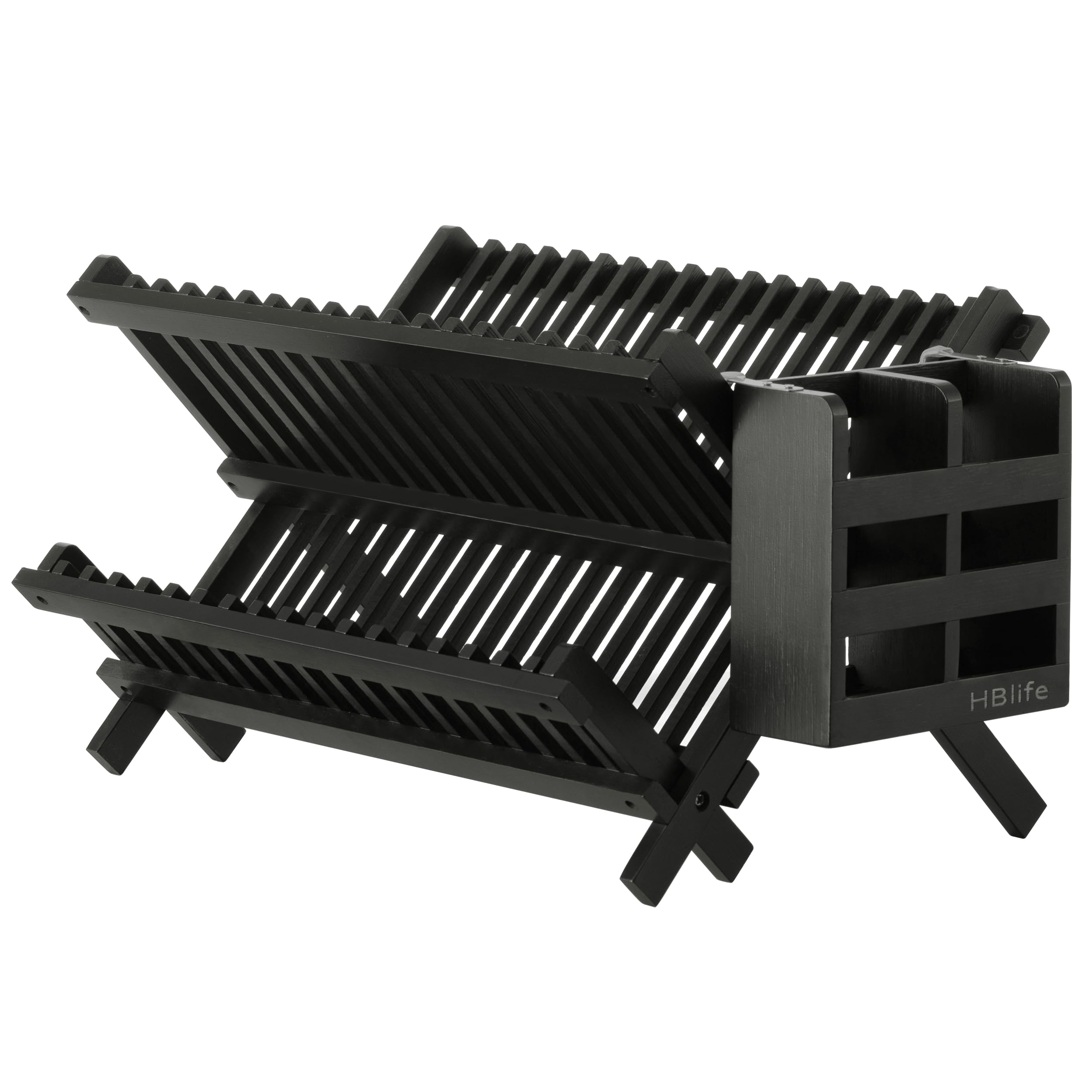 HBlife escurridor de platos con diseño en forma de X plegable para liberar espacio