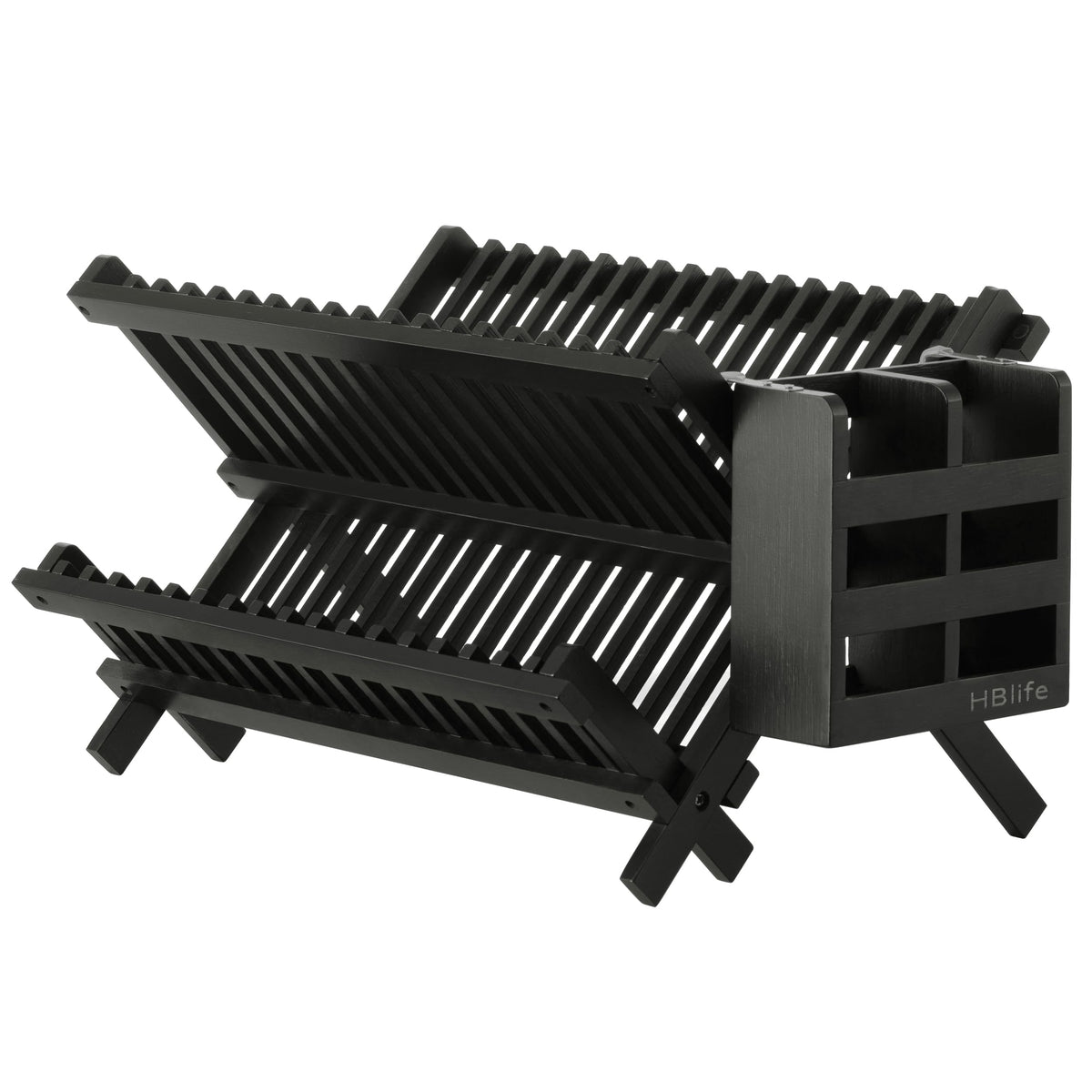 HBlife escurridor de platos con diseño en forma de X plegable para liberar espacio
