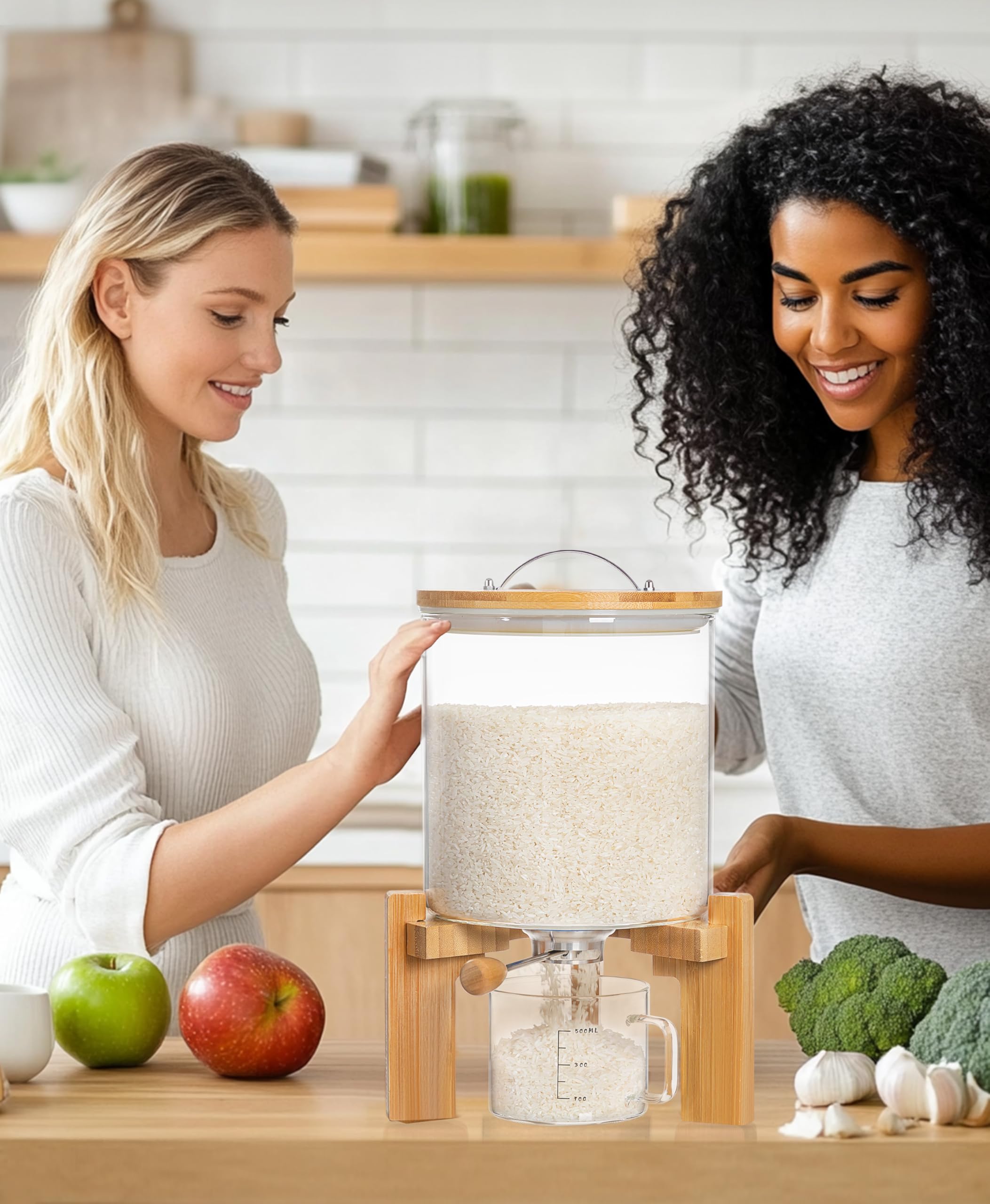 Dispensador de arroz, cereal o harina de HBlife para uso diario