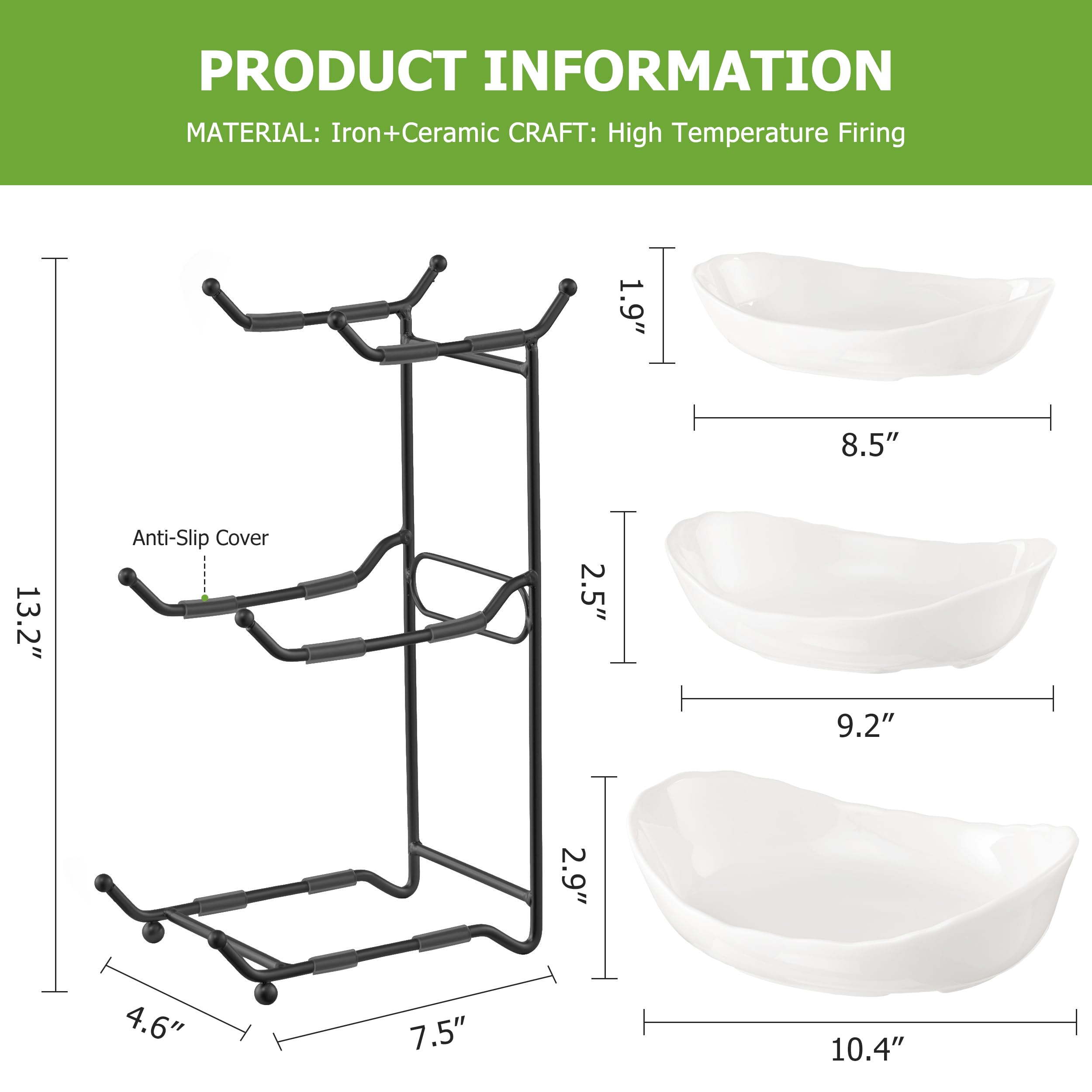 Frutero cerámico HBlife diseño escultural para decorar y organizar