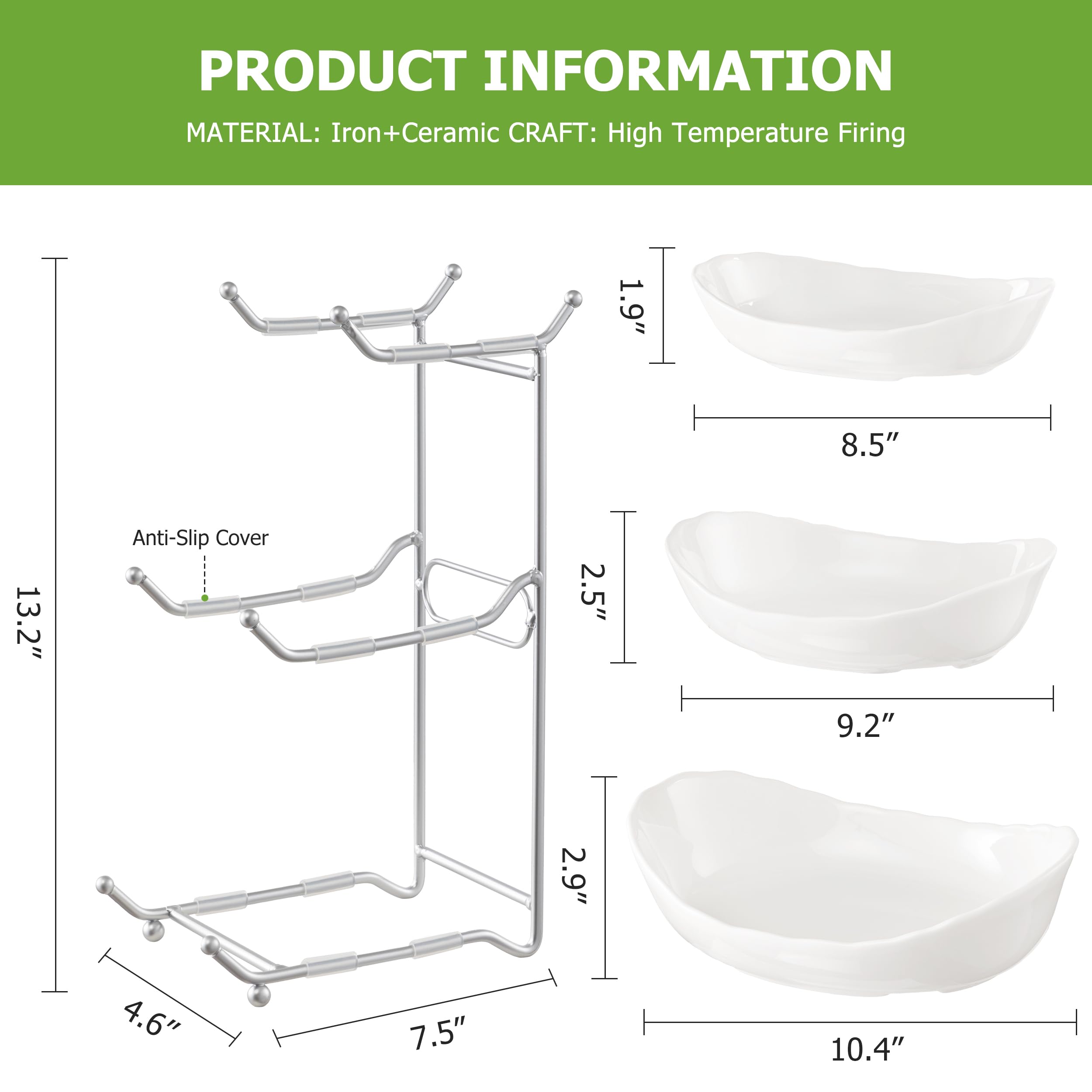 HBlife frutero exhibe frutas con estilo ceramico