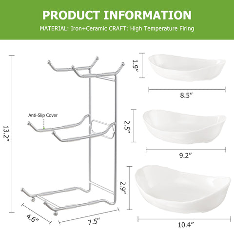 HBlife frutero exhibe frutas con estilo ceramico