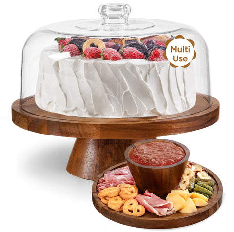 HBlife soporte para pasteles con tapa 114 cm para presentaciones elegantes y frescura prolongada