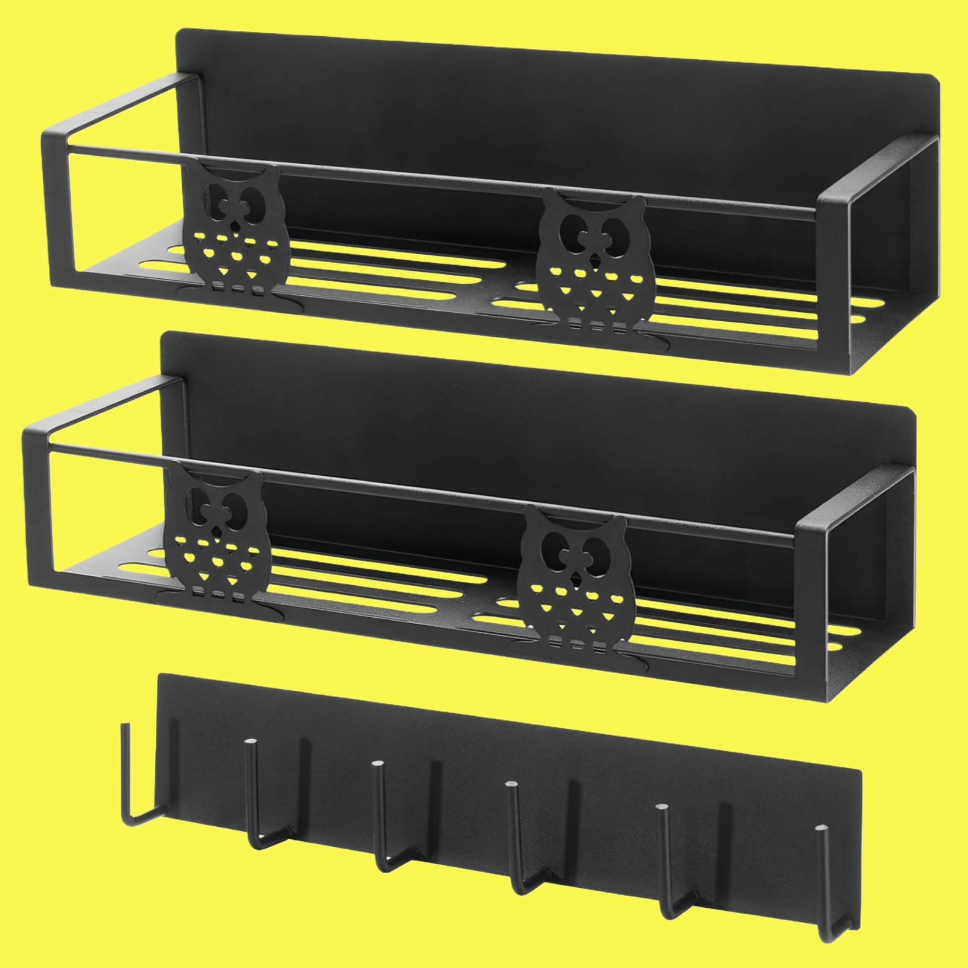 HCBaoXGui estante magnético para refrigerador con búho, ideal para especias y ahorro de espacio.