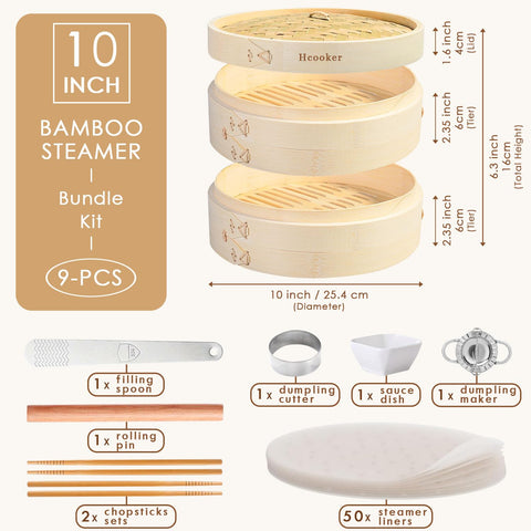 Accesorios Hcooker para bollos chinos con molde, cortador y cuchara