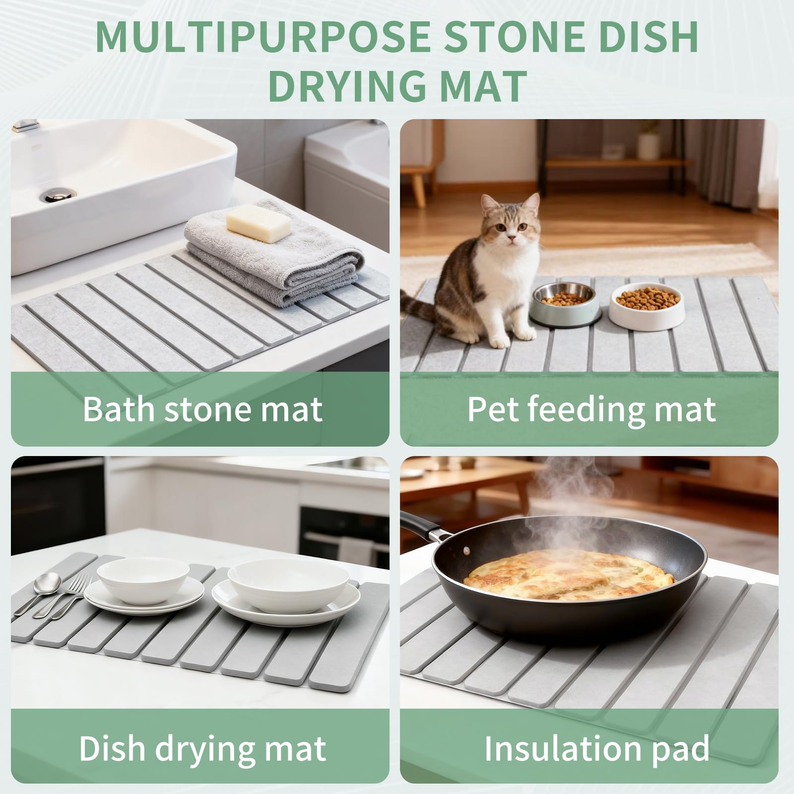 HCYDTOPU tapete multifuncional para hogar: mascotas, plantas y baño.
