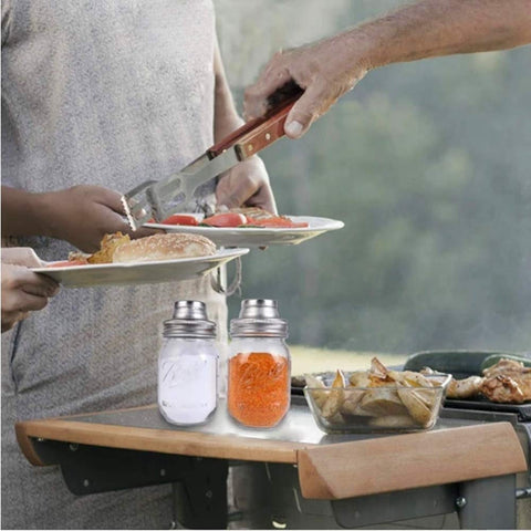 Conjunto de 4 tapas HDCBMCDDM-US para frascos de boca regular, almacenamiento cómodo.
