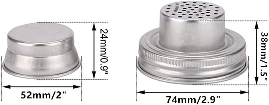 Tapa con filtro integrado HDCBMCDDM-US para verter especias en frascos Mason.