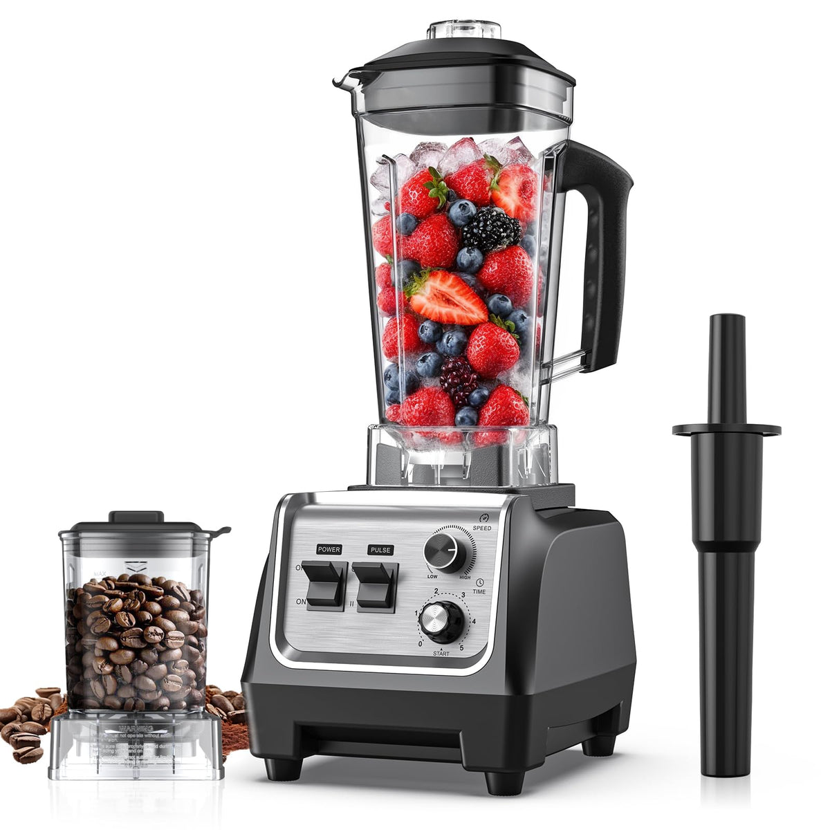 Licuadora H-Duka 1800W con potencia para batidos cremosos.