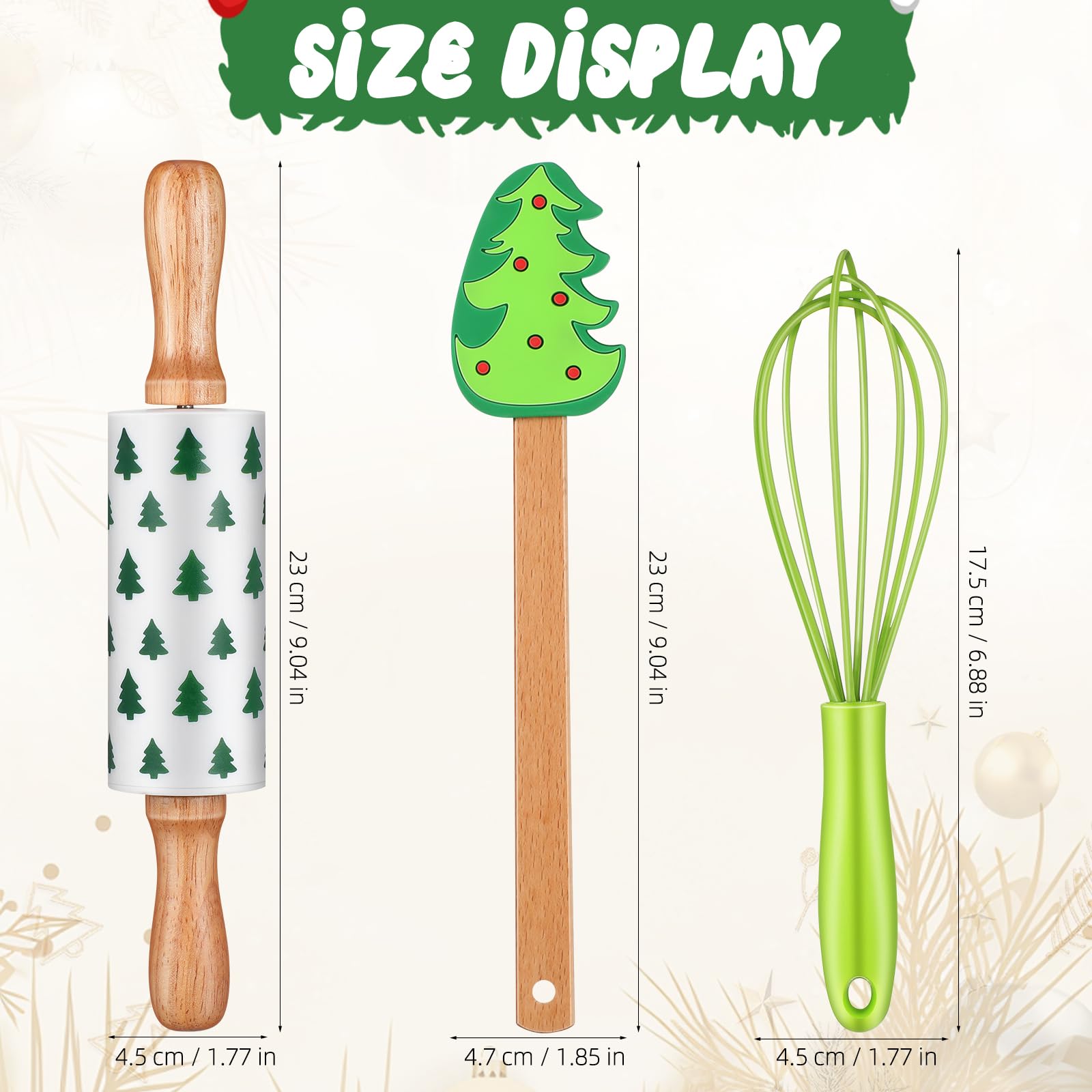 Healifty diseño navidad para herramientas festivas de hornear