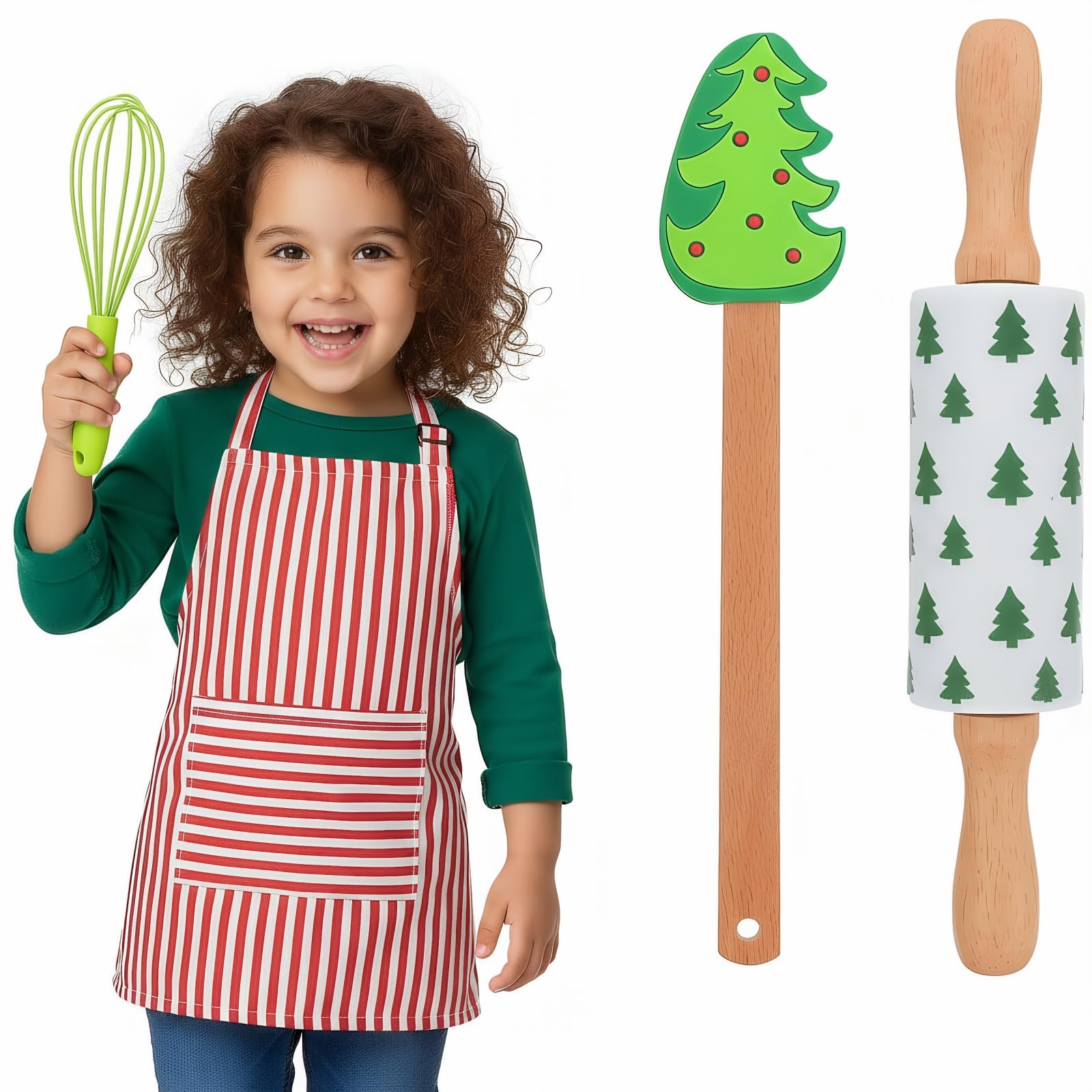 Healifty conjunto espátula de silicona para niños, ideal para mezclar masas