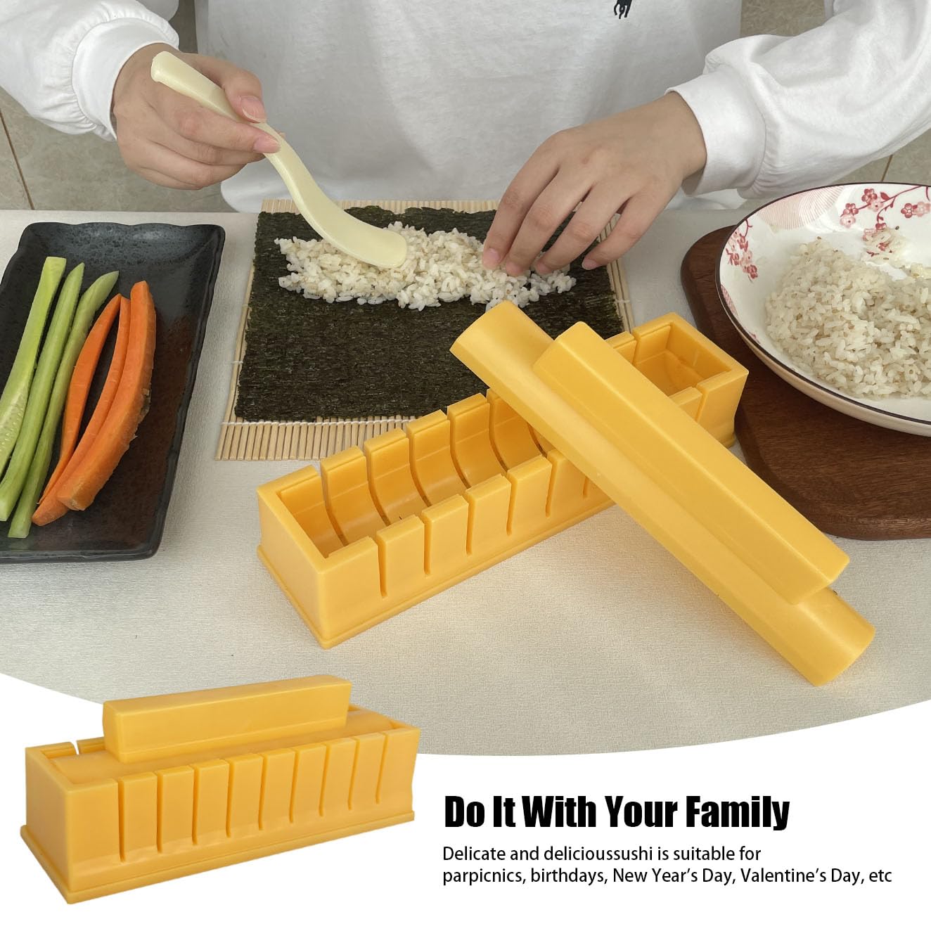 Healthman Sushi Maker: juego completo para principiantes que desean sushi casero.