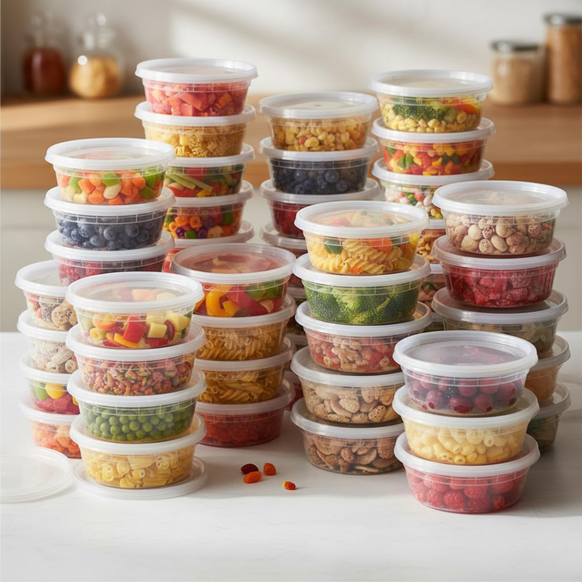 Healthy Packers contenedores deli para salsas y sopas, fácil almacenamiento