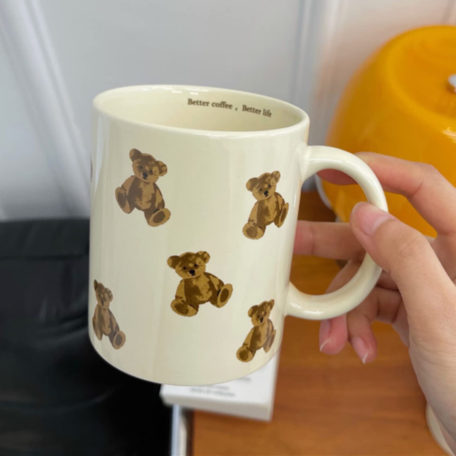 Taza Heardbeli con detalle de oso, ideal para té