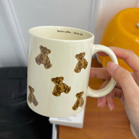 Taza Heardbeli con detalle de oso, ideal para té