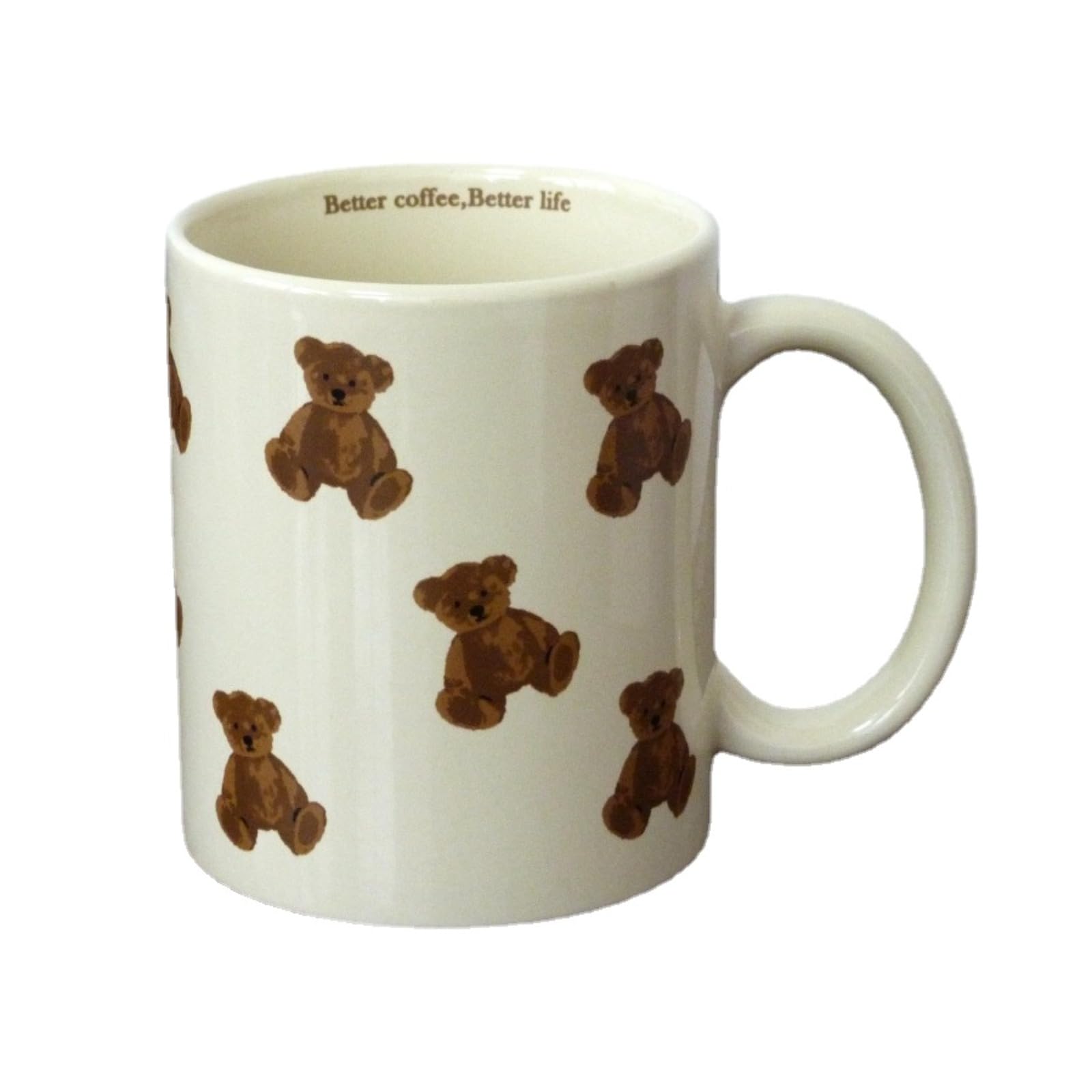 Taza Heardbeli con oso de dibujo vintage para café diario