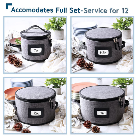 Caja para tazas con divisores Hearth & Harbor, capacidad para 12 tazas.